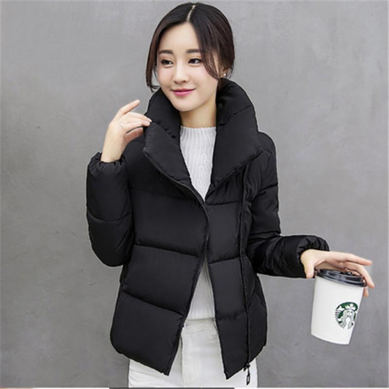 

Women's Trench Coats 2022 Fashion Winter Jacket Women Stand Collar Solid Color Short Female Coat Parka Outwear For Jaqueta Feminina PZ235, Tan;black