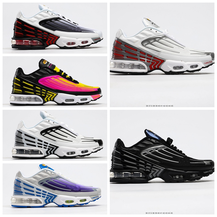 

New Tuned Mercuial TN Plus III 3 OG Ultra Mens Running Shoes Male Desig Sports Run Trainers Black White Spider Women Sneakers