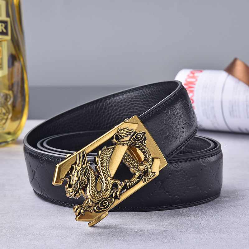 

2021 New Aoluolaluxury Designer for Men and Women with Smooth Buckle High Quality Real Leather Belts Fashion Jeans Belt Bwba, Black