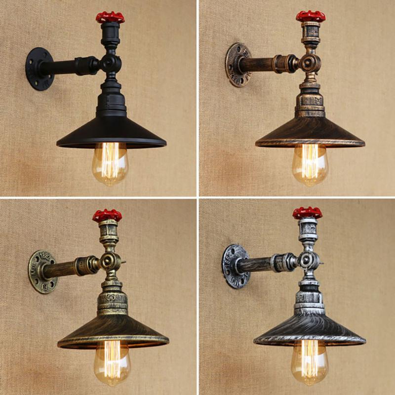 

hot selling Industrial iron rust Water pipe retro wall lamps Vintage E27 LED sconce wall lights for living room bedroom bar