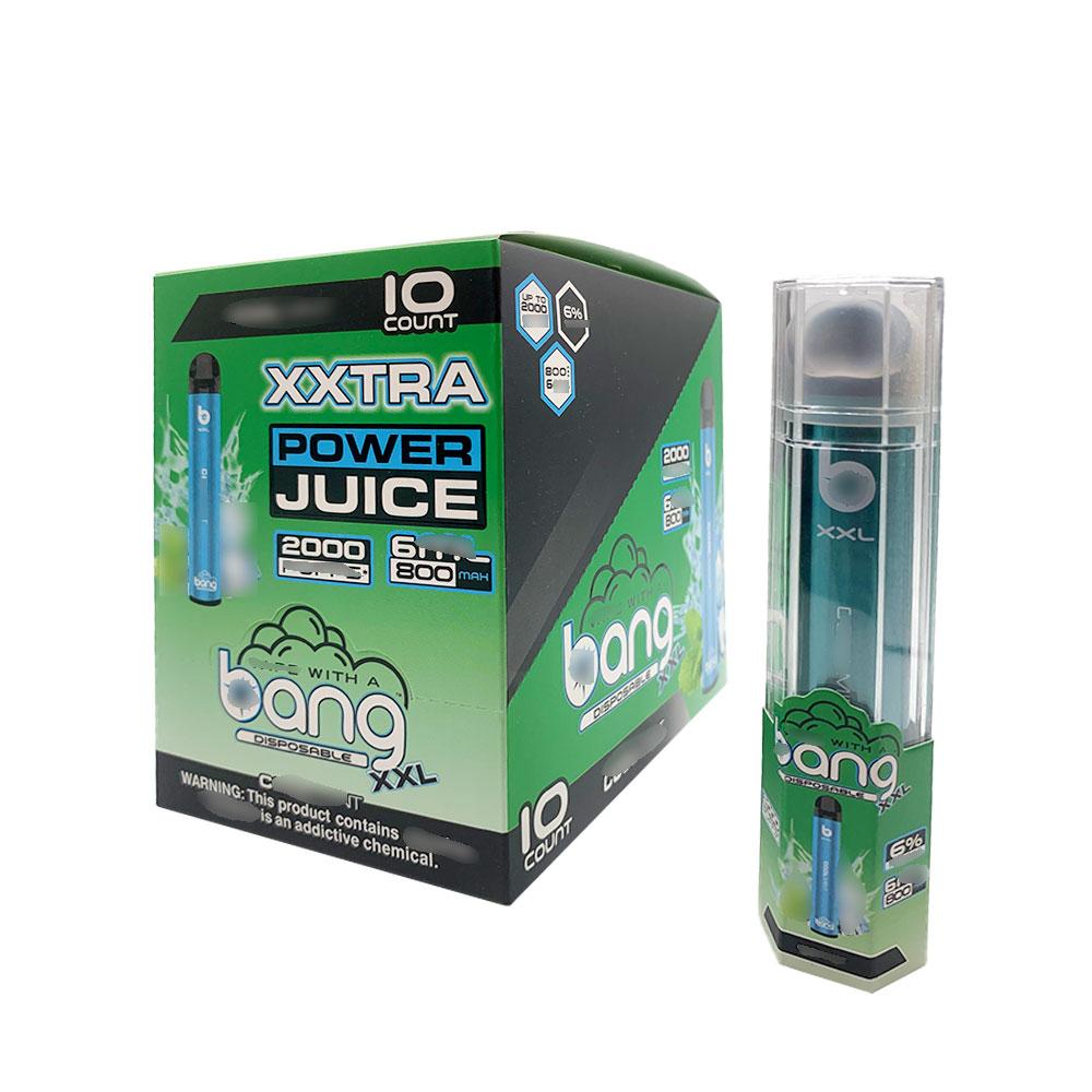 

Bang Pieces Disposable Pen Battery Equipment Plus Vape 6ml Air Steam Box XL XXL Xxtra Vs Puff Xtra Posh 2000 800MAH Rwkxg