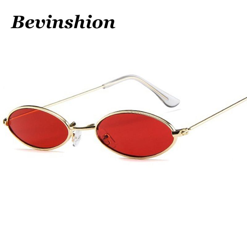 

Trend 2020 New Fashion Brand Designer Women Men Sunglasses Oval Small Frame Cheap Sun Glasses Sexy Cute Red Yellow Couple Party