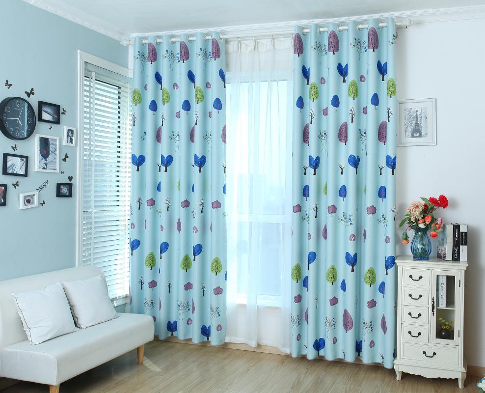 

Cartoon Trees In Children's Rooms Are Fully Shaded Curtains for Living Dining Room Bedroom, Tulle