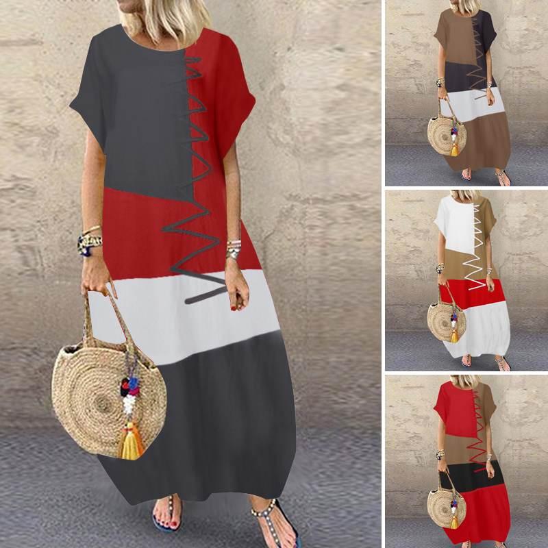 cotton plus size maxi dress