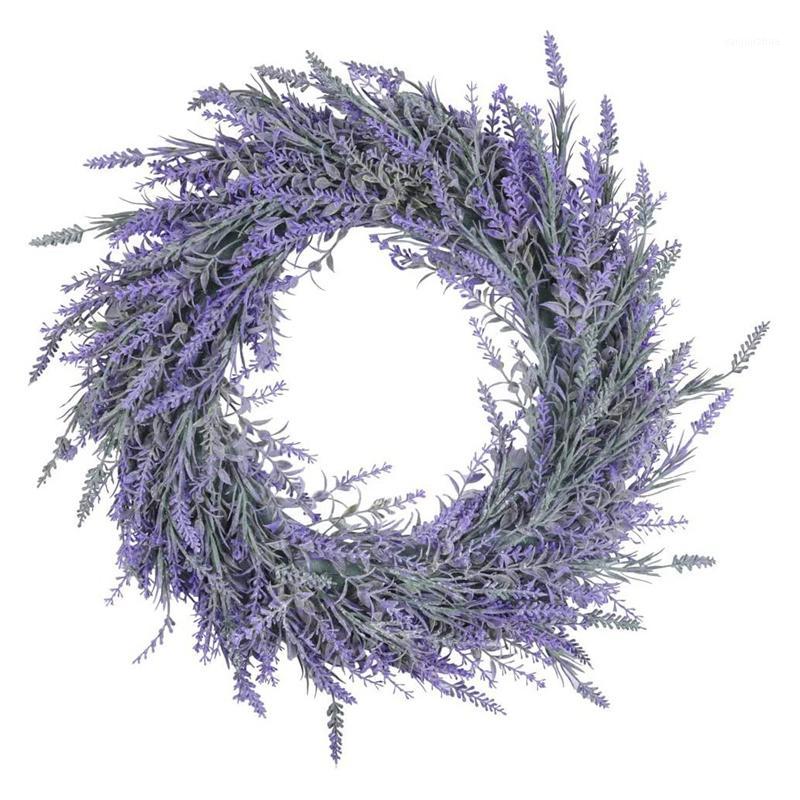 

Lavender Wreath for Front Door Artificial for All Seasons Indoor Outdoor Floral Wreath Wedding Party Home Wall Decor1, Purple