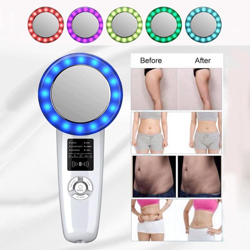 

6 in 1 RF Ultrasonic EMS Body Slimming Massager Anti Cellulite Fat Burner Ultrasonic EMS Body Facial Slimming Machine