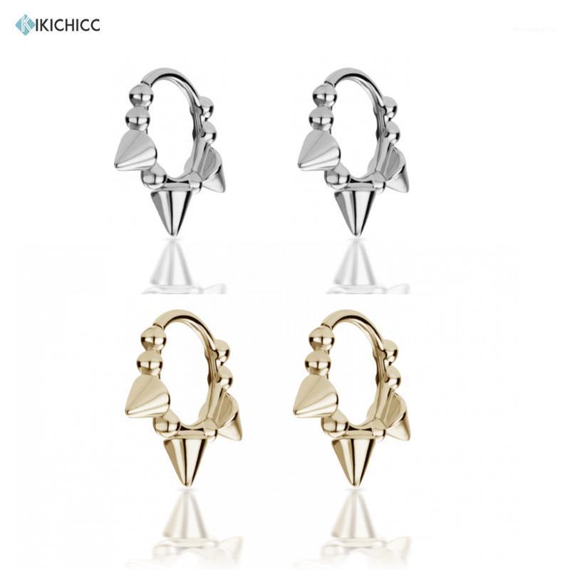 

Kikichicc 925 Sterling Silver Plain Spike Huggies Mini Hoops Women 2020 Loops Circle Round Rock Punk Piercing Luxury Jewelry1