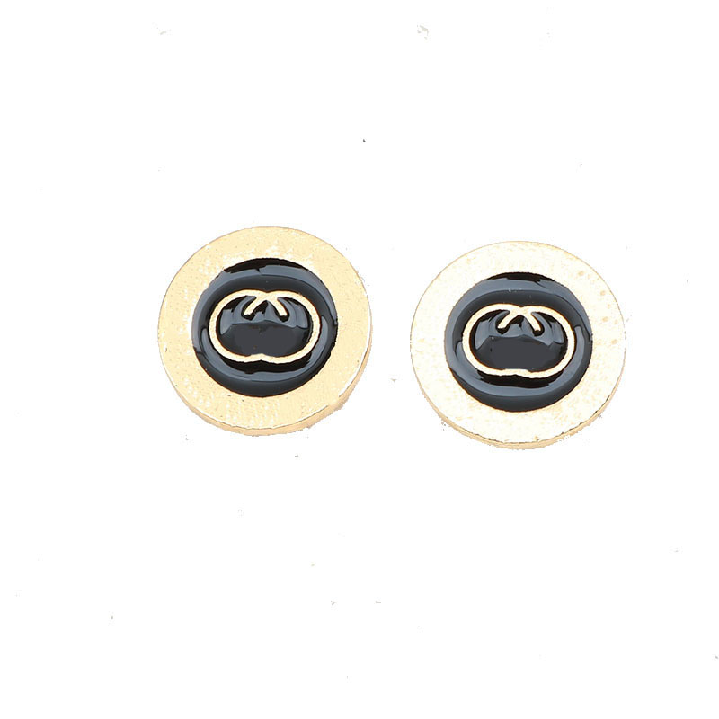 

18K Gold Plated Luxury Brand Designers Double Letters Small Stud Clip Geometric Famous Women Round Titanium steel 925 Silver Earring Wedding Party Jewerlry 11Style