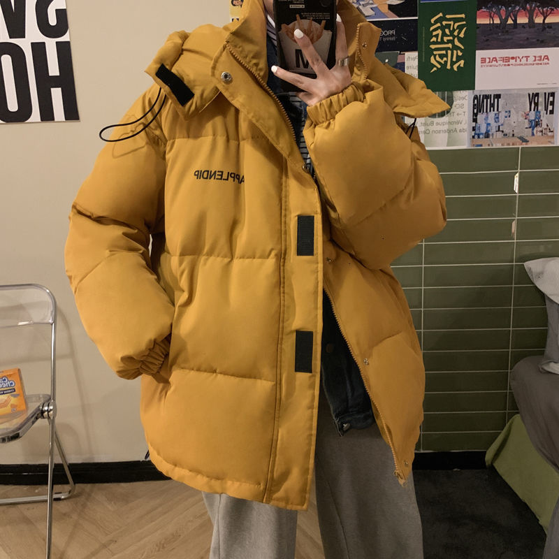 

2021 New Men Winter Graphic Printed Parkas Unisex Hooded Warm Coats Men's Casual Streetwear Korean Fashion Jacket CRMT, Blue