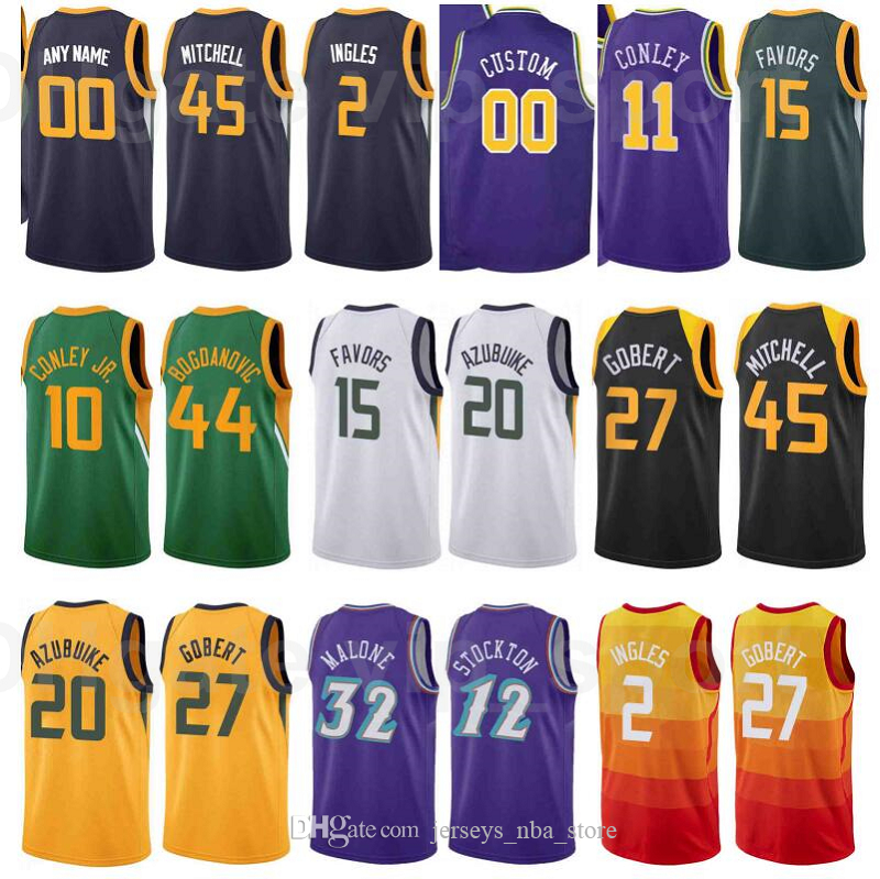 

Print Basketball City Earned Edition Bojan Bogdanovic Jersey 44 Clarkson 00 Rudy Gobert 27 Donovan Mitchell 45 Mike Conley 10 Custom Name, Color1