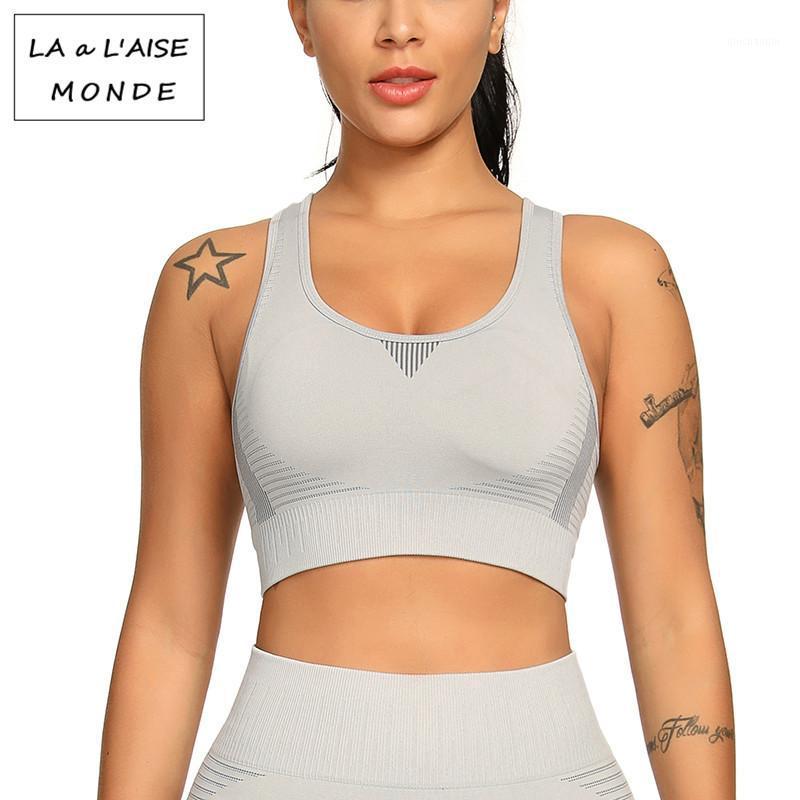 

Women Bras Breathable Sports Bra For Women Gym Padded Sports Bra Yoga Top&Bra Athletic Gym Running Fitness Workout Top1, Grey