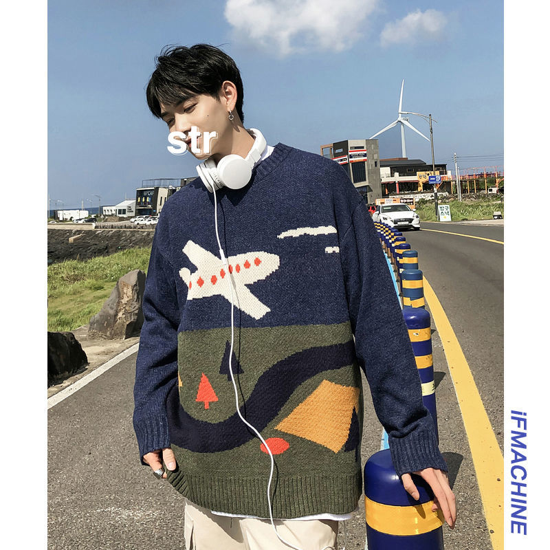 

2021 Men's Blouse Autumn New Winter Cartoons Leisure Nightgown Male Clothing C29M, Dark gray.