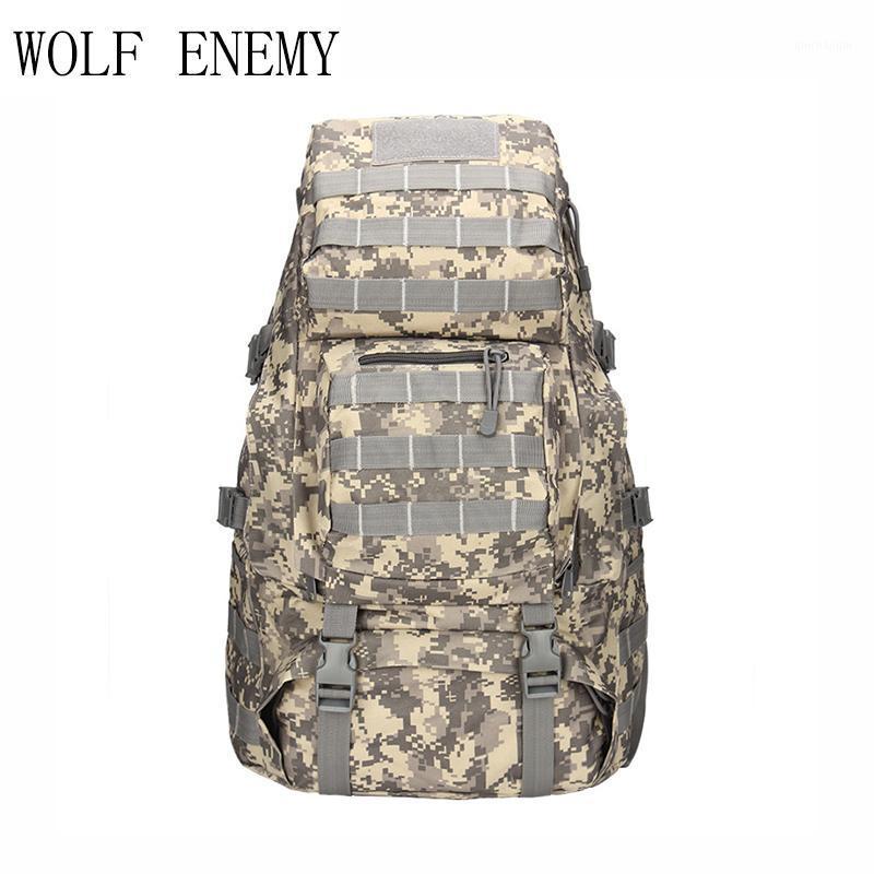 

Unisex 55L Camouflage Back Pack Bags Tactical Army Molle Backback / Rucksack for Hiking Camping Adventure Travel Bag1, Black