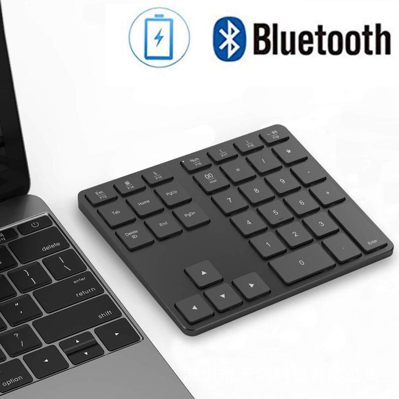 

Numeric Keyboard 35 Key Aluminium Alloy Chargeable Wireless Bluetooth Keyboard Ultra-Thin External Universal Numeric