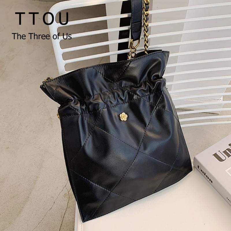 

Fashion Chain Designed Crossbody Bags for Women 2021 High Quality Soft Leather Handbag Plaid Female Travel Shoulder Bags, Black
