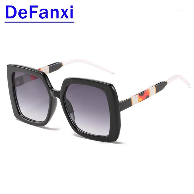 

Sun Print Trendy Square Sunglasses Women Men Big Frame Fashion Retro black Sun Glasses Clear Lens Lunette De Soleil Femme1