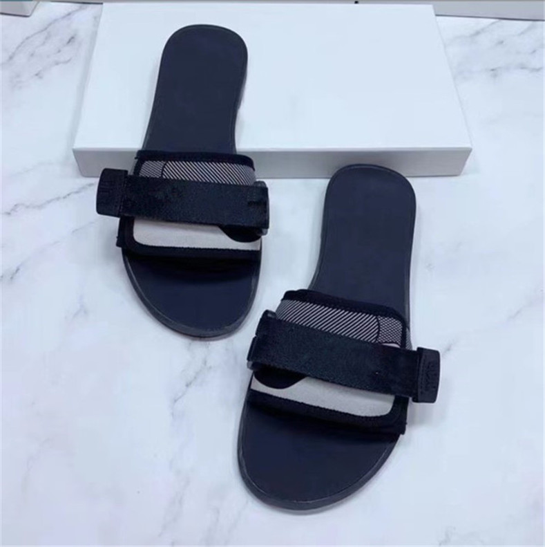 

2022 Paris Womens Slippers Scuffs Summer Sandals Beach Slide Slippers Girls Flip Flops Loafers Beautiful Embroidered Slipper, Blue