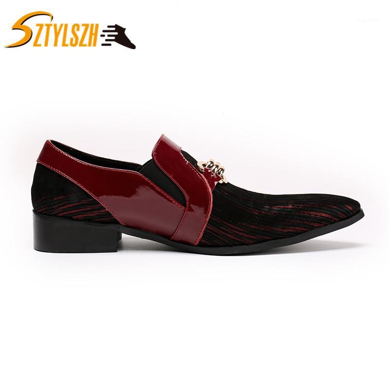 

British Style Men Dress Shoes Genuine Leather Pointed Toe Classic Men Business Formal Flat Shoes Elegant Gentleman Wedding1, Multi