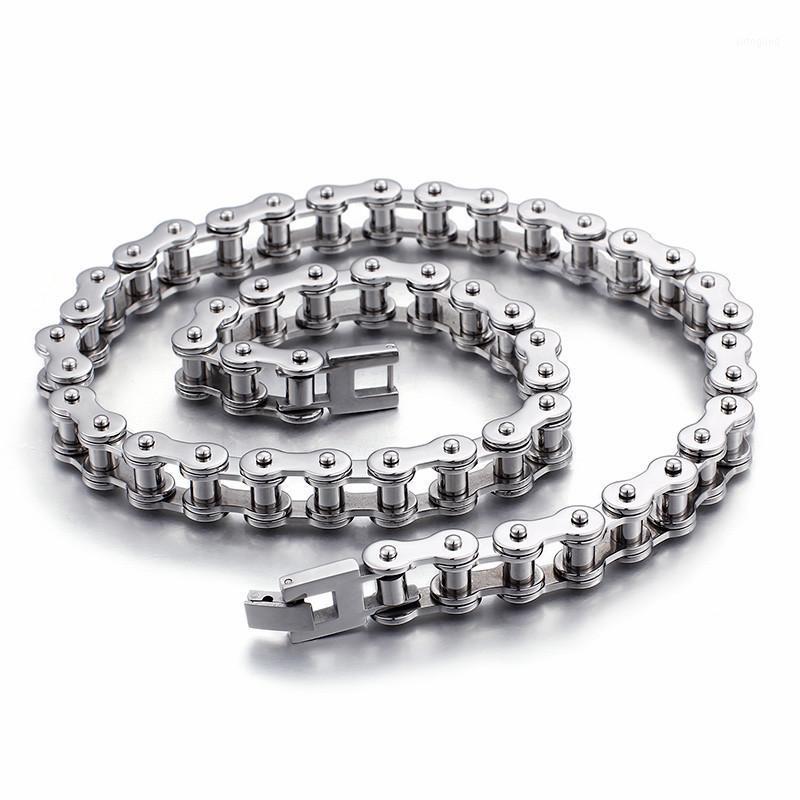 

Chains Good Quality 316L Stainless Steel 53cm Long Chain Necklaces For Men High Polished Bike Male Jewelry 20211