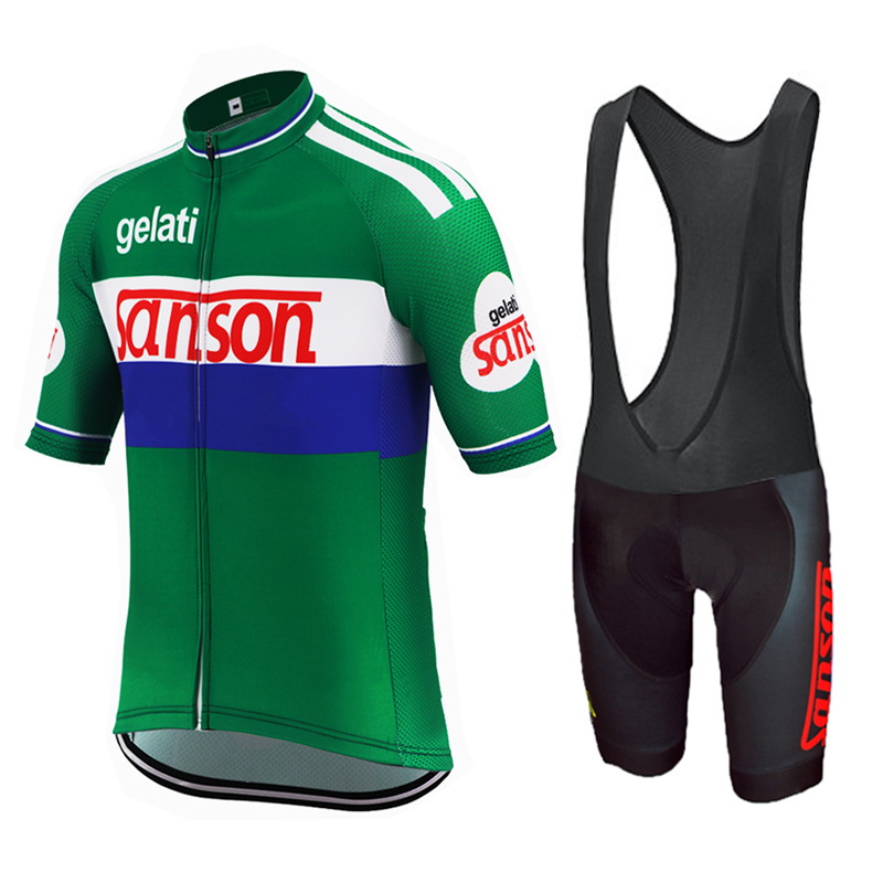 

Summer Classic Men Retro Green Cycling Jersey Set Pro Team Cycling Clothing Road Racing Bicycle Clothes Ropa Maillot Ciclismo Bike Wear Suit, Black;red