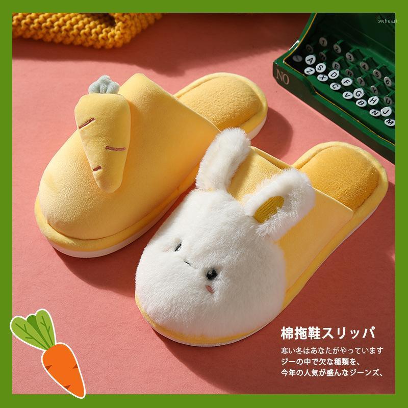

New Autumn Winter Cotton Slippers Fur Home Warm Thick Bottom Ladies Shoes Indoor House Slippers Women Cute Fluffy1, Blue