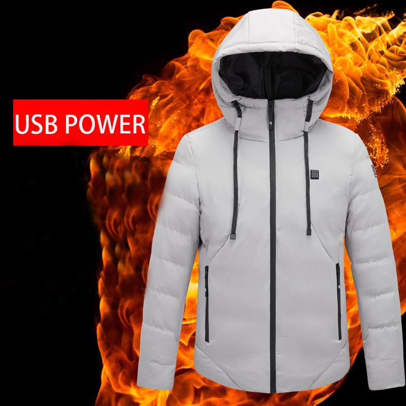 

Electric Heated Ja Heating Clothing Jacket Heating Coat Cotton Clothing USB Three-Speed Thermostat Men's Cotton, Black