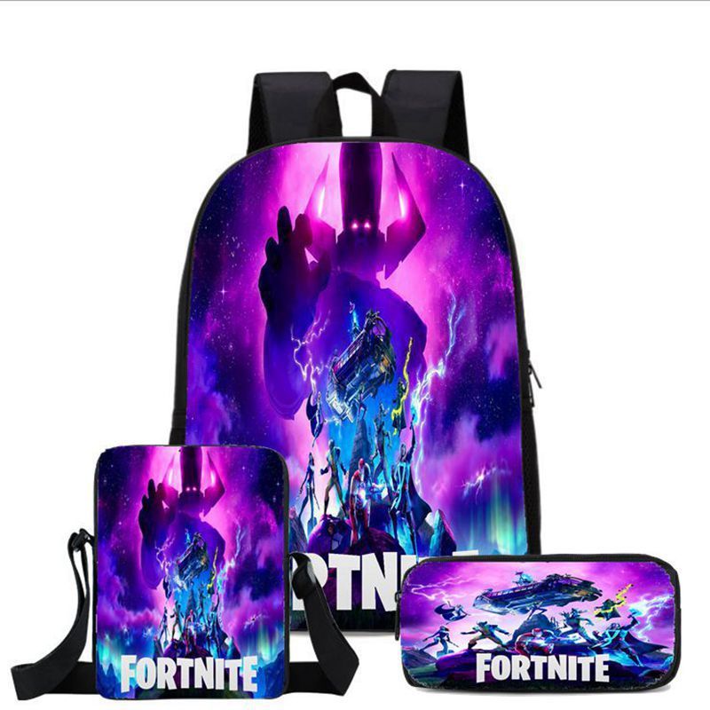

Backpack Three Piece Fortnite Fortnight Capacity Bag High Student Backpack Ggjqk, Red;black