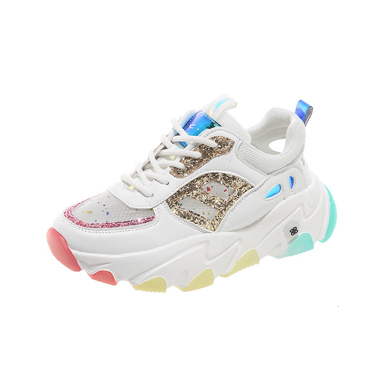 

2021 New Mode Mixed Chunky Woman Designer 5.5cm Vulcanized Sports Shoes Female Ladies Shoe Trainer 1H5I