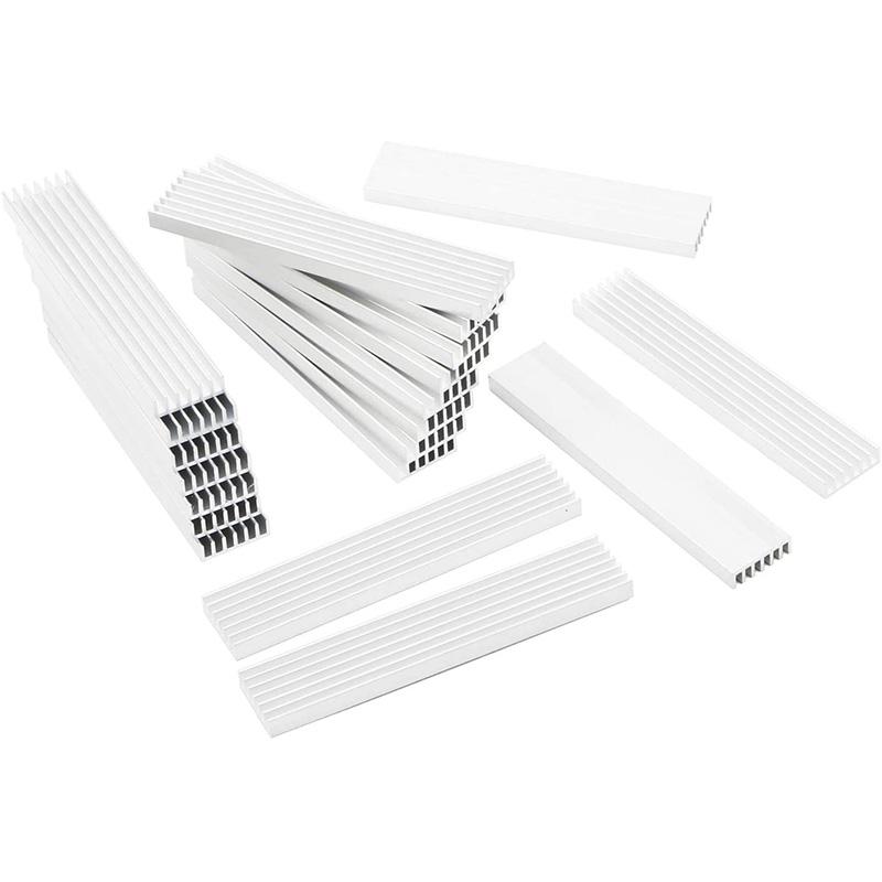 

PPYY-20Pcs Aluminum Module Heatsink Heat Sink Good Thermal Conductivity Cooling for Power Transistor 100 x 20mm
