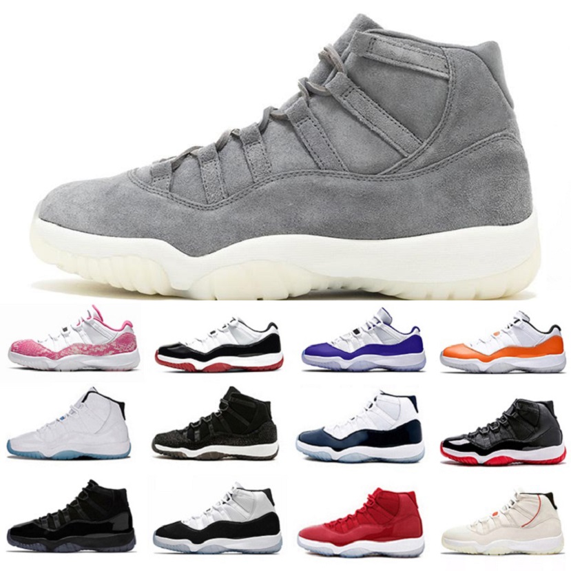 

grey suede jubilee 25th anniversary 11 mens basketball shoes 72-10 bred low concord space jam men women trainers sports sneakers, Color#37