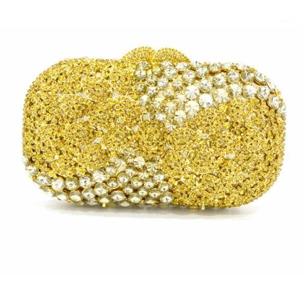 

Women yellow/champagne Evening Clutch Bags with Sparkle Crystal Diamonds for Ladies Wedding Prom Evening Party Crystal Box1, Blue