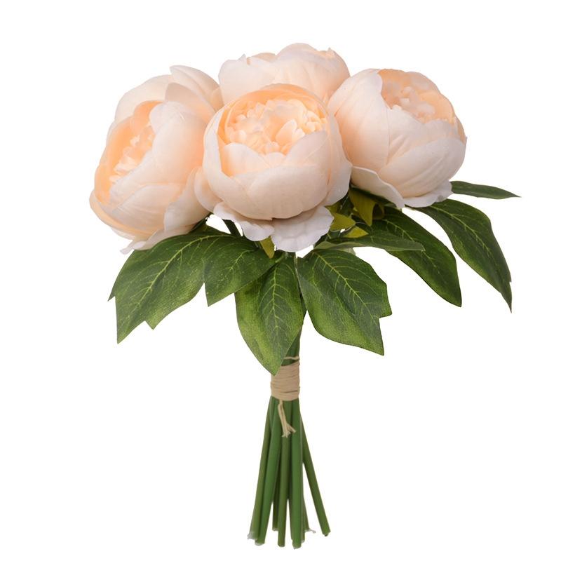 

Artificial Flowers Silk Flowers Artificia 6 Heads Peony Bouquet For Home Bridal Wedding Party Festival Bar Decor Yellow, Yellow and green