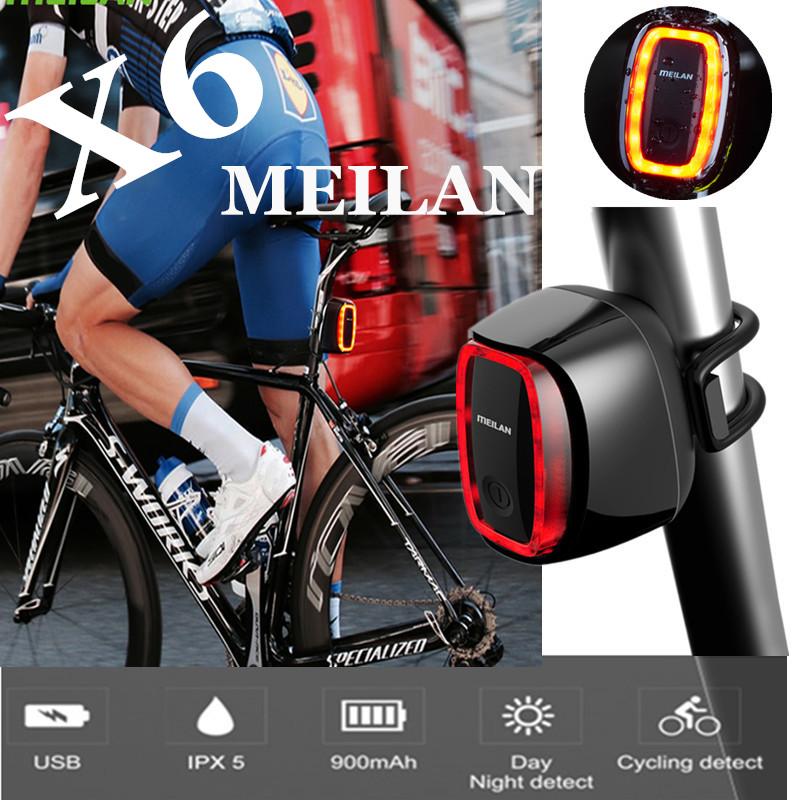 

NEW Meilan X6 Bike Light Wireless Rear Laser Light USB Rechargeable Bicycle Tail Led MTB Bicycle Safety Warning