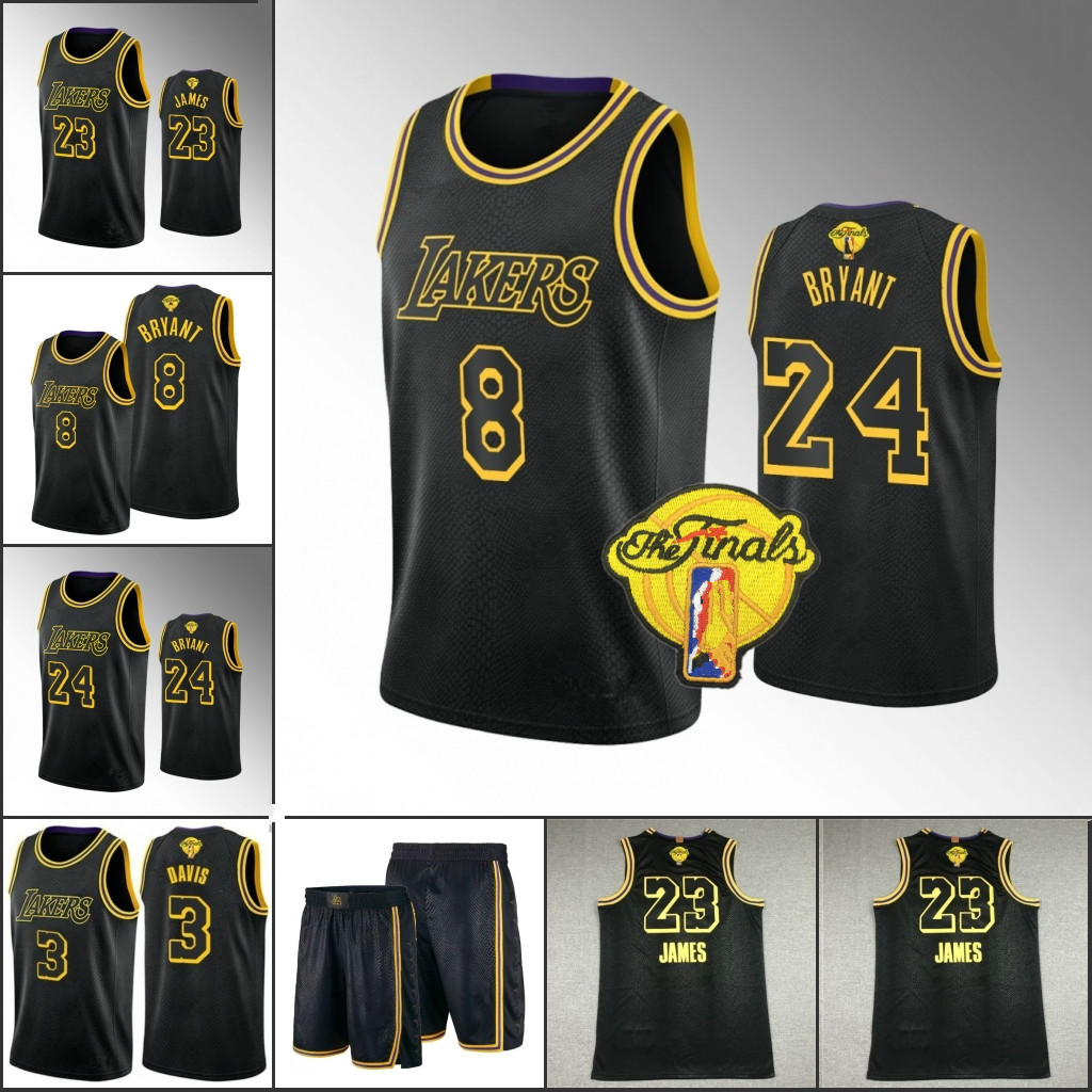 

Los Angeles Lakers Kobe Bryant LeBron James Anthony Davis Men Jersey, Black