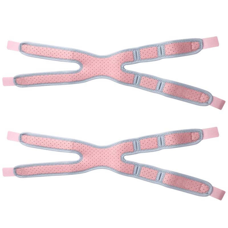 

2pcs Women Men Outdoor Sports Running Protector Deep Squat Double Football Support Brace Riding Basketball Patella Knee Strap, Pink