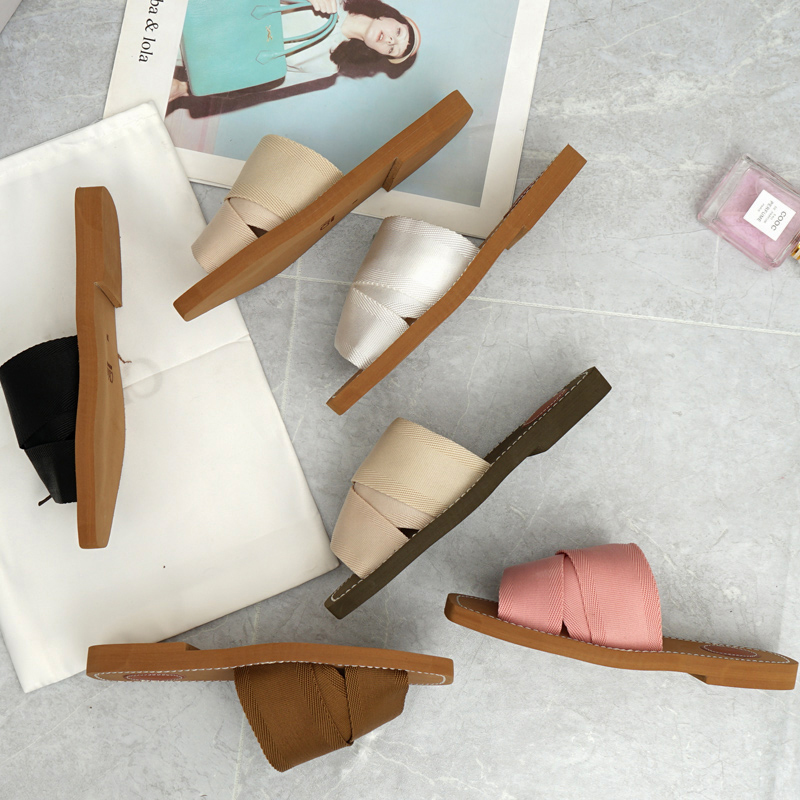 

Luxury Designer Shoes Women Slippers Beach Slippers Womens Open Toe Flip Flops Apricot Slipper Fashion Slide Black Green Women Shoe Loafer S