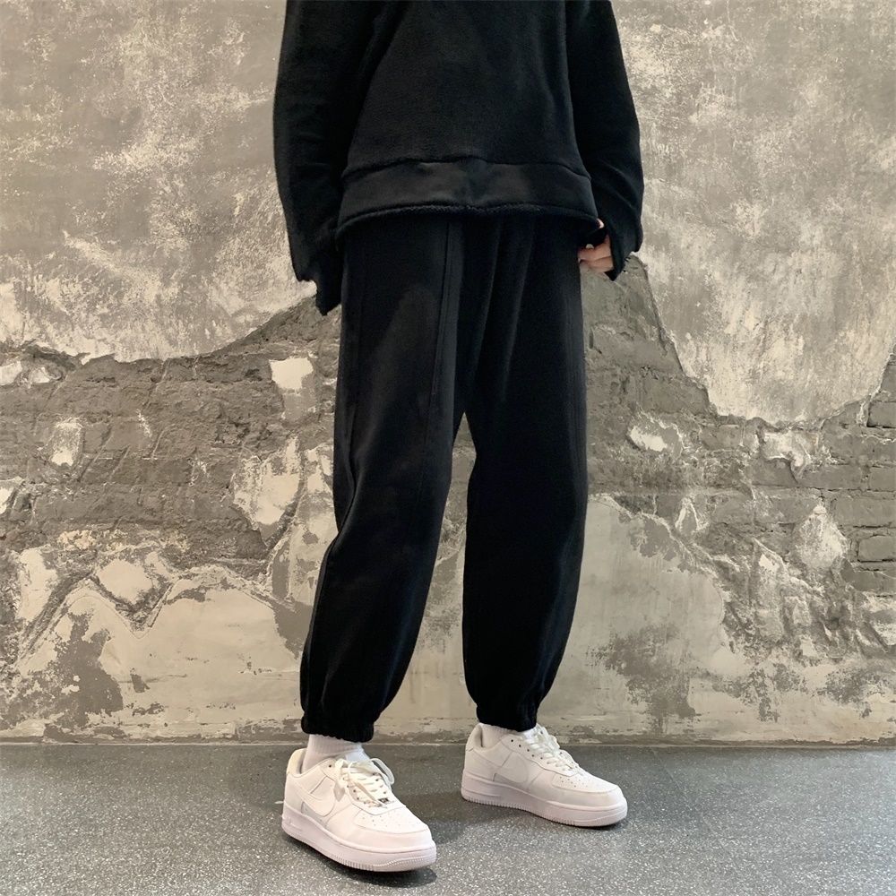 

Men's New 2021 Autumn/winter Fine Fit and Long Trousers Wool Curls Fashion Youth Clothes XUU0, Blue