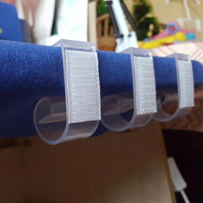 

12PCS Plastic Table Skirt Clip with Hook & Loop Elastic Retaining Clamp for Table Cover