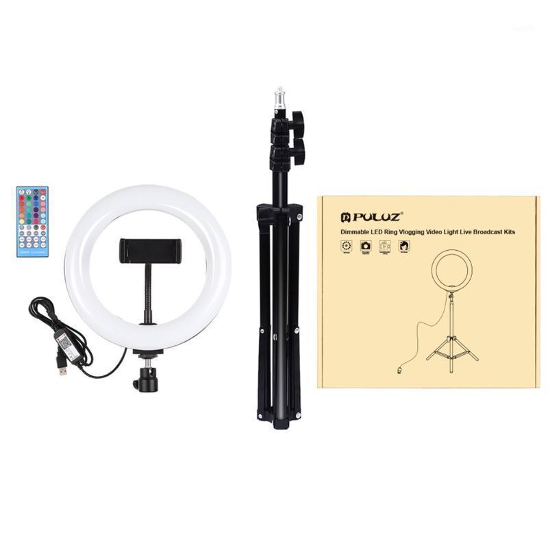 

7.9 In 20cm Rgbw Fill Light Pu503b +1.1m Tripod Pu419 Dimming Rgbw Led Circular Fill-in Light Suit With Mobile Phone Clip1