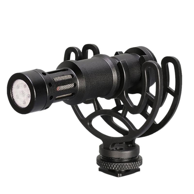 

Microphone Camera Microphone Phone Metal Mic 3.5mm Plug with Mount for Canon Nikon Sony DV DSLR and Smartphone