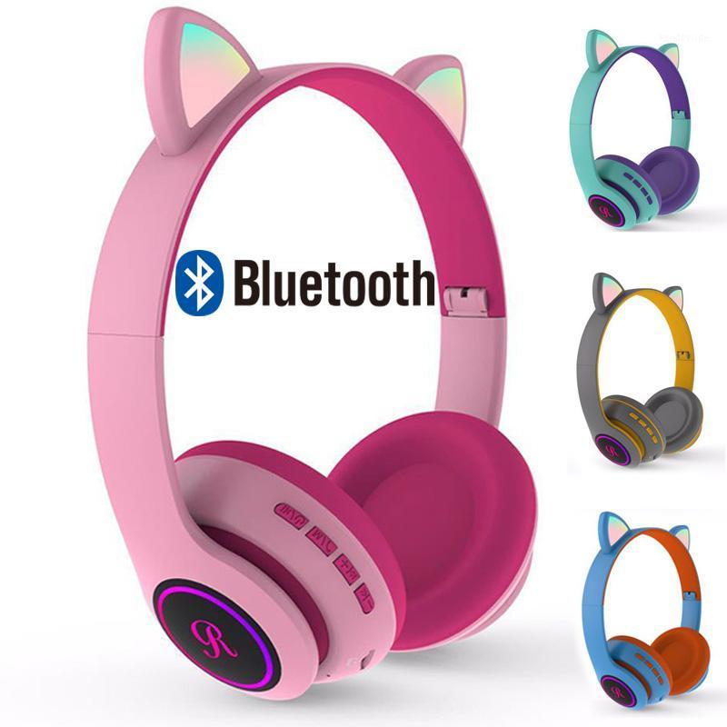 

Cat Ear Bluetooth 5.0 Headphones For Girls Boys Kids Earphone Cute Style Headset Support TF Card With Mic Wireless Headphone1