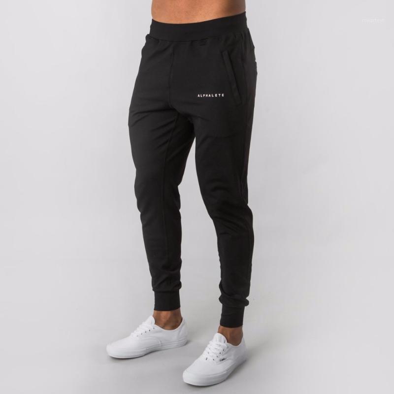 

ALPHALETE Brand Autumn Winter Fitness Men Gyms Pants Fashion Cotton Pencil Pants Bodybuilding Trousers High Quality Jogger1, Black