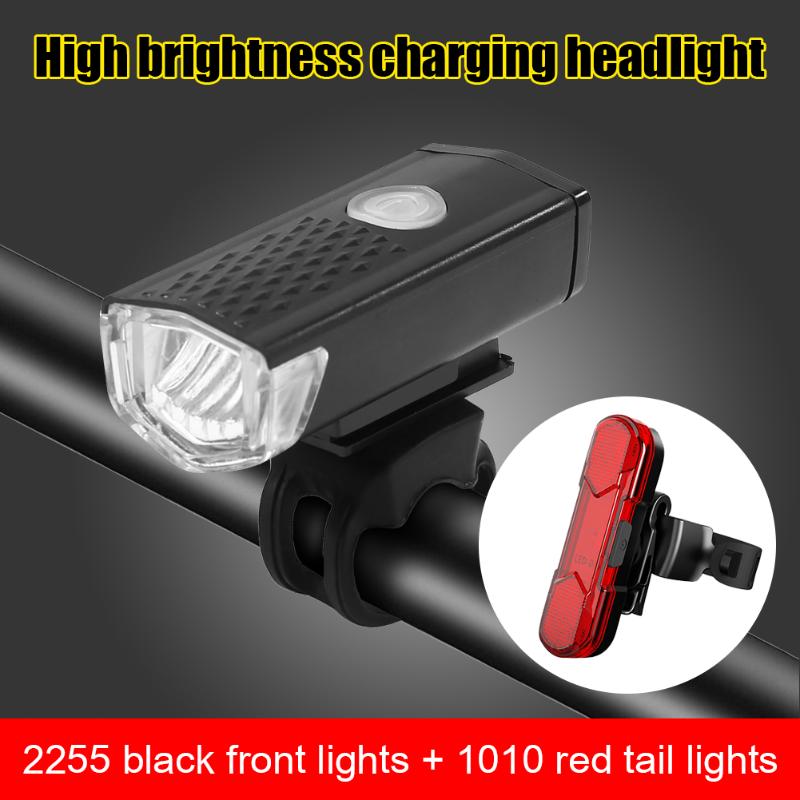 

Bike Headlight USB Waterproof XPE LED Bicycle Front Tail Light Portable Waterproof Cycling Elements