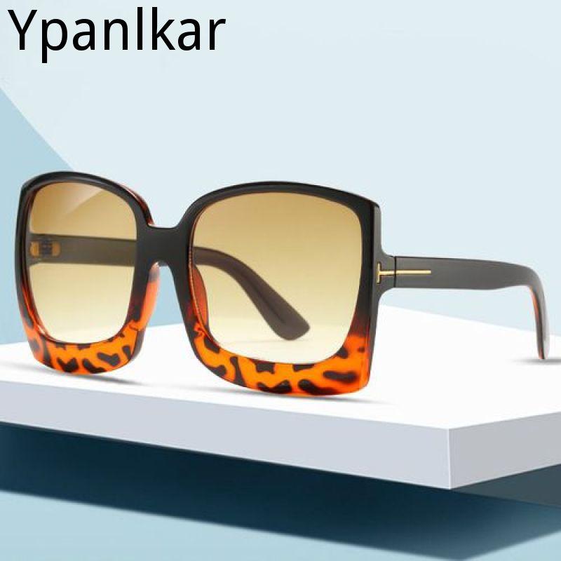 

Fashion Oversized Women Sunglasses Brand Designer Plastic Female Big Frame Gradient Sun Glasses UV400 gafas de sol mujer