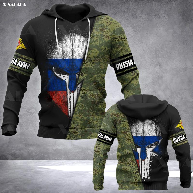 

Men's Hoodies & Sweatshirts Russia Armor Army Veteran Flag Eagle 3D Print Zipper Hoodie Man Female Pullover Sweatshirt Hooded Jacket Jersey, Black
