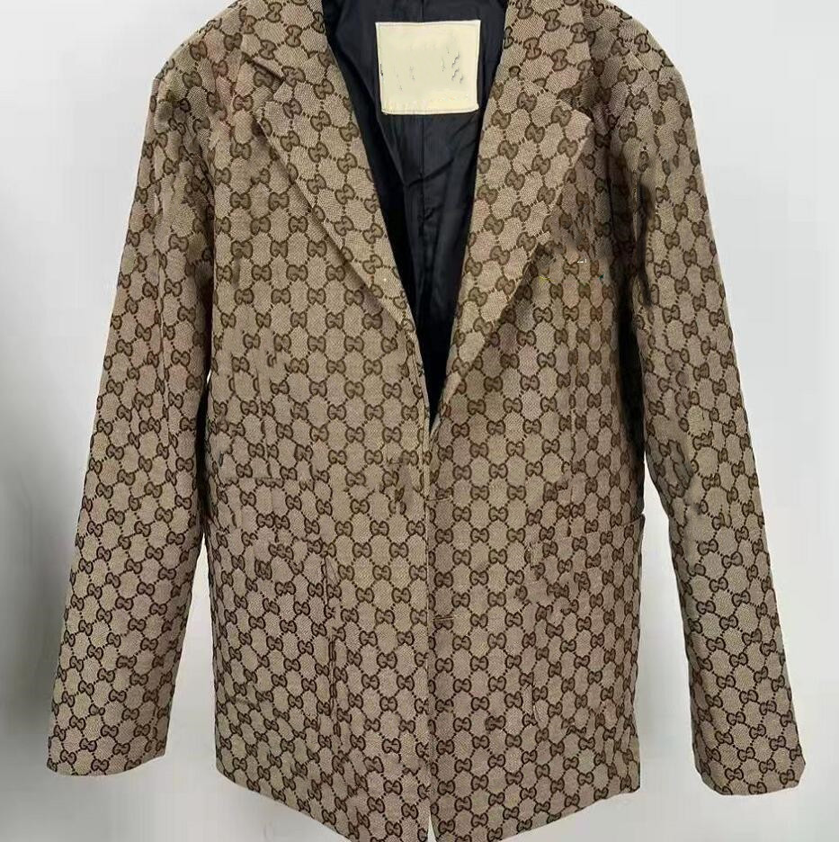 

2022GG Mens Jacket New Luxury Fashion Personality Suit Fit Leisure Comfort Classic Plaid British Fashion Blazer Coat Pants, 01