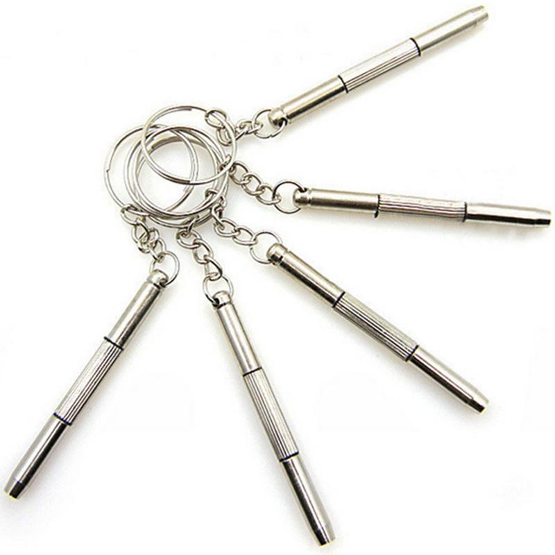 

Portable mini Chrome precise screwdriver set with keyring phone repair tool glasses watches mobile desarmador