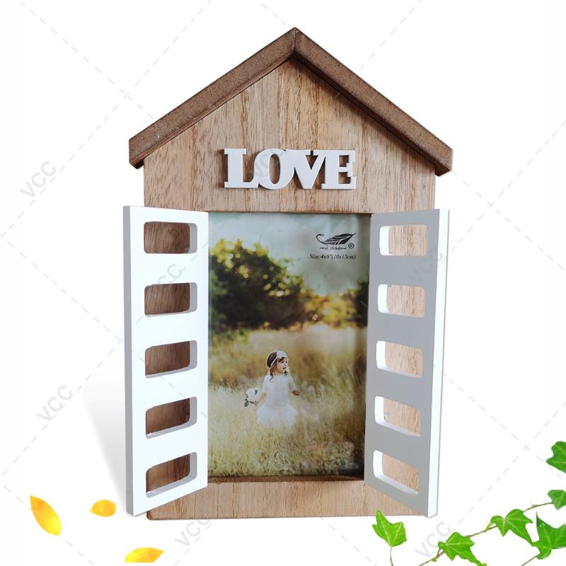 

Wood Photo Frame,Picture Frame Wooden House Pictures Frame 13X18 Wooden Photo For Tabletop Decoration,Photos