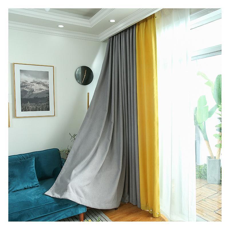 

Modern Blackout Curtains for Living Room Bedroom Curtains for Window Treatment Drapes Solid Finished Blackout 1 panel1, Gray pink