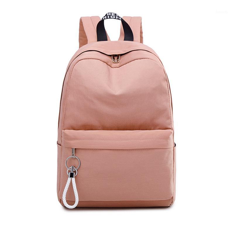 

College High School Bags for Girls Teenage Backpack Women Bookbags Pink Big High Quality Nylon Students Bag School Female 20201, Black